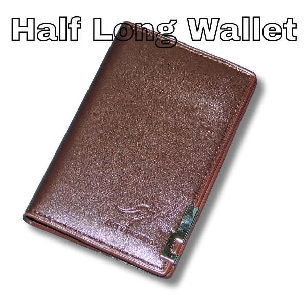 Men’s Leather Half Long Wallet